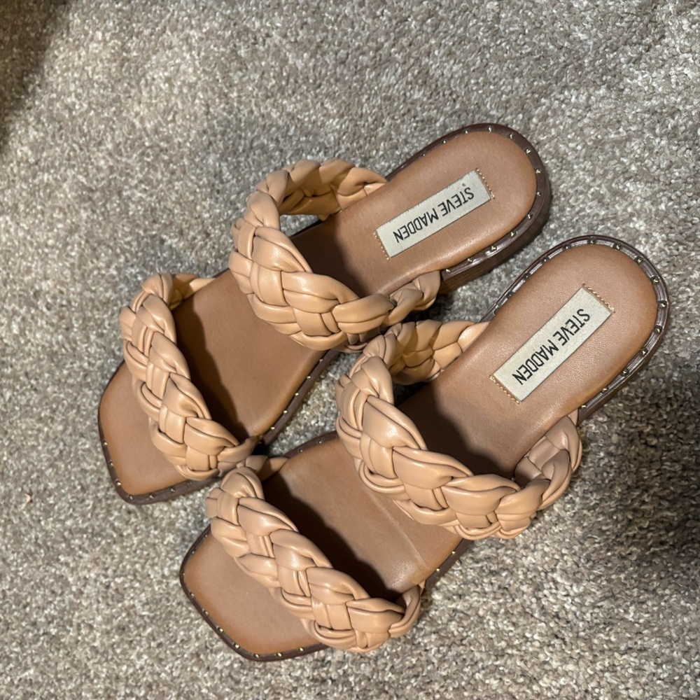 Steve Madden Beige Braided Women's Sandals
